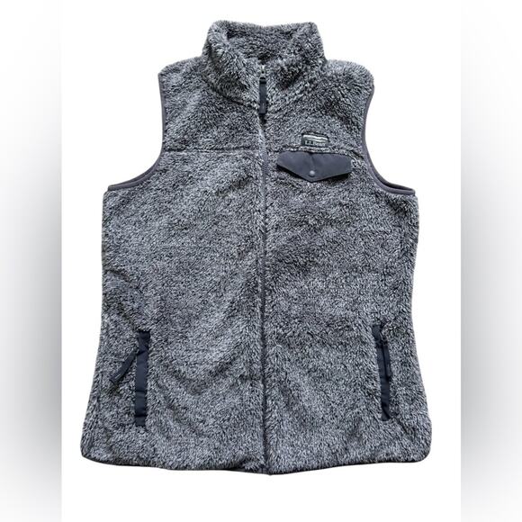 L.L. Bean Women’s Hi Pile Fleece vest gray size medium - Picture 1 of 6